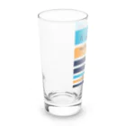 キッズモード某のフクロウとボーダー Long Sized Water Glass :left