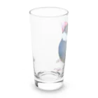 harupink🌸ペット似顔絵illustの文鳥の王様 Long Sized Water Glass :left