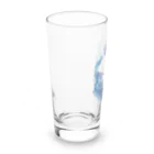 Tender blueの青に染まる Long Sized Water Glass :left