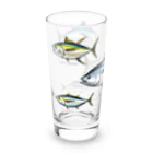 泉@二次元魚市場　瀞鮪の美味しい鮪の群(和名なし） Long Sized Water Glass :left