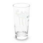 てら ねこグッズの伝説の謎の変な生物。茶×青 Long Sized Water Glass :left