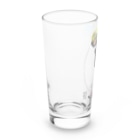 LalaHangeulの風に吹かれるイワトビペンギンさん(文字ありバージョン Long Sized Water Glass :left