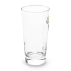 LalaHangeulの風に吹かれるイワトビペンギンさん(文字ありバージョン Long Sized Water Glass :left