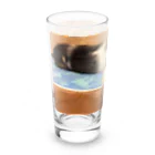 南の島のにゃんこの飛べるポーズで眠るパル～南の島のにゃんこ～ Long Sized Water Glass :left