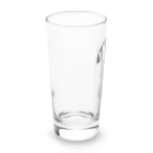 かわむショップ　suzuri支店のねこの本棚（グレー） Long Sized Water Glass :left