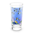 栗坊屋のパウダーブルーが泳ぐ海 Long Sized Water Glass :left