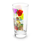 AkironBoy's_ShopのHOLIPAY WITH BEER WITH CATS ON FATHER‘S DAY.（父の日に猫達と一緒にビールで休日。） Long Sized Water Glass :right