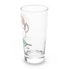 イラスト MONYAAT のL*スズメがちゅん　体操ちゅん_02 Long Sized Water Glass :right