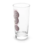 いろはにゃんこ堂の砂漠にいそうな猫さん(和柄/菊/あずき色) Long Sized Water Glass :right