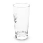 おばけ植物園【小物屋】のおばけ花（キク）モノクロ Long Sized Water Glass :right