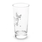 サトウノリコ*の浴室でタブレットを使う人魚【くろ】 Long Sized Water Glass :right