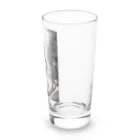 あくびの世界のライトなブラック系フルイドアート Long Sized Water Glass :right