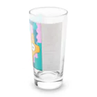 little pandaの「自分の事をシマウマと勘違いしているアルパカの肖像画」 Long Sized Water Glass :right