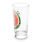 イラスト MONYAAT の POMEぶ Dスイカとポメラニアン Long Sized Water Glass :right