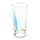 ARE（あれ）屋の熊の木彫り（立ち／青） Long Sized Water Glass :right
