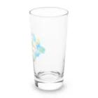 猫竹（nekotake)の花の中にキジトラ猫たち Long Sized Water Glass :right