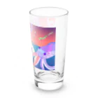 宇宙キャンプの深海でDJするねこ、タコとイカ、クラゲ、リュウグウノツカイ Long Sized Water Glass :right