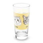 みきぞーん｜保護猫 ミッキー画伯と肉球とおともだちのden suu sho kaki Long Sized Water Glass :right