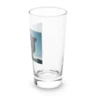 茶色三毛猫ルームの夕方の三毛猫の影 Long Sized Water Glass :right