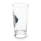 Hamidusのパールイヤリングをした猫- Vermeerの笑える絵画 Long Sized Water Glass :right