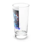 RATELの繊細なタッチで軽快なネオンブルーのヒップホップダンスバトルデザイン Long Sized Water Glass :right