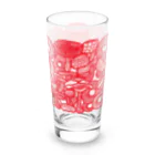 LOVE MUSHROOMの赤い線描きマッシュ Long Sized Water Glass :right