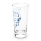 オノマトピアのペッパーミル・パフォーマンス(GRIND THE PEPPER)胡椒挽き・文字ブルー Long Sized Water Glass :right