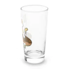 うさやのドーナツをゲットしてご満悦の猫 Long Sized Water Glass :right