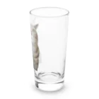 ミミモモデザインのふんばりにゃんこミミ Long Sized Water Glass :right