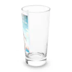 天乃鯱の白髪のJKイラスト Long Sized Water Glass :right