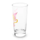 暖暖あたたかのピンクになりたい茶トラちゃん Long Sized Water Glass :right