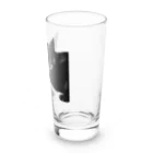 小鳥と映画館のカッコよく覗きに来た黒猫 Long Sized Water Glass :right