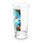 青空クリエイトのウクレレを弾くウミガメ Long Sized Water Glass :right