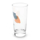 c5watercolorの水彩ペイント・オレンジ&インディゴ ロンググラス右面