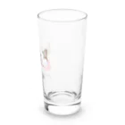 ナナちゃん・ポンちゃんのお店【SUZURI支店】のまんまるねこ Long Sized Water Glass :right