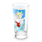 ホワイトドラゴン　タイトくん💙のサマーバケーション Long Sized Water Glass :right