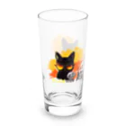 ArayashikI_Japanのサングラス黒猫【飲み物容器系】 ロンググラス右面