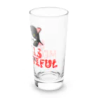 ぷんすこ(♂)のLIFE IS MEOW-TIFUL（白ラインロゴ） Long Sized Water Glass :right