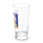 ダブル15のドット柄ビッグなチーズバーガー Long Sized Water Glass :right