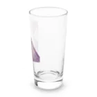 KeishopCreations - 日本の美をあなたにのハンドメイドリメイク着物紫 Long Sized Water Glass :right