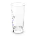 Heart-of-JapneseCultureのShal We Dance（ブルー、白抜き） Long Sized Water Glass :right