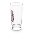 Stylishの女性の微笑み Long Sized Water Glass :right