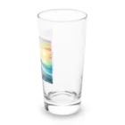 itacyoko(AIイラスト屋)の夕暮れで飛ぶイルカ Long Sized Water Glass :right