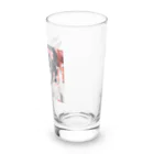 ワンダーワールド・ワンストップの巫女服を着た綺麗なポニーテール女性のグッズ Long Sized Water Glass :right