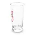 可愛い猫ちゃんの開運ダルマ猫ちゃん Long Sized Water Glass :right