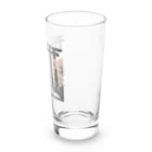 ハチワレにゃんこの軌跡の鳥居下のハチワレにゃんこ Long Sized Water Glass :right