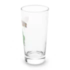 Wolf_Kamiyamaの恐竜キッズ、チョウチョを見つける Long Sized Water Glass :right