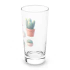 わんにゃんsucculentのトイプーと多肉植物 Long Sized Water Glass :right