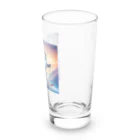 Yumexのスキーをするペンギンのペーくん Long Sized Water Glass :right