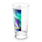 のんびりアート工房の北極のオーロラ Long Sized Water Glass :right